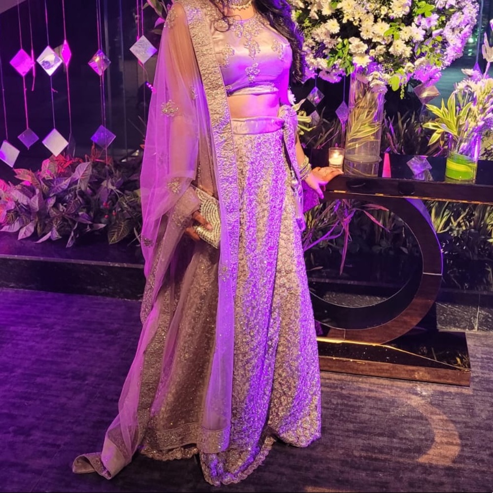 Designer Lavender Heavy Lengha